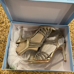 Antonio Melani Gold Strappy Heels